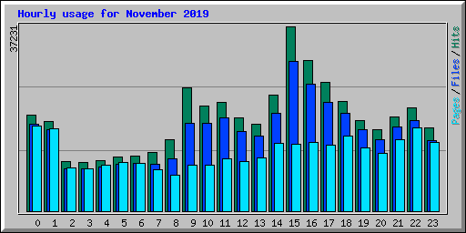 Hourly usage for November 2019