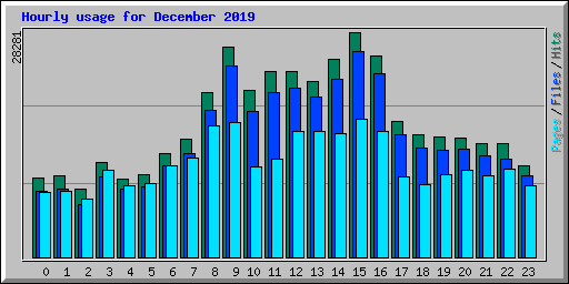 Hourly usage for December 2019