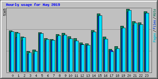 Hourly usage for May 2019