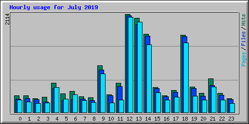 Hourly usage for July 2019