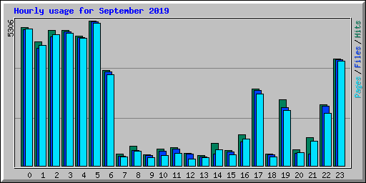 Hourly usage for September 2019