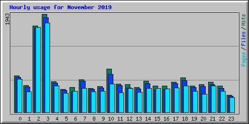 Hourly usage for November 2019