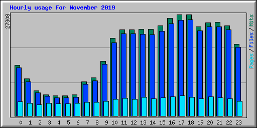 Hourly usage for November 2019