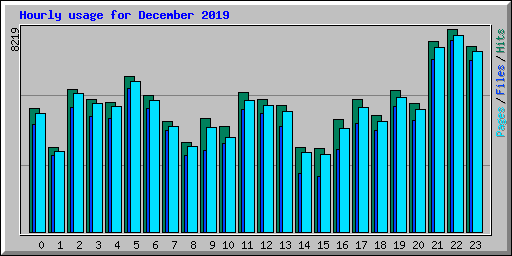 Hourly usage for December 2019